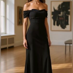 Lulu's Black Off-Shoulder Maxi Dress